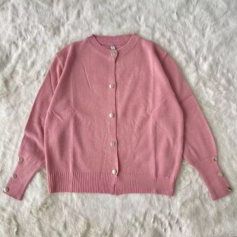 RB1 Starla Cardigan Rajut Wanita Lengan Panjang Kancing Gold