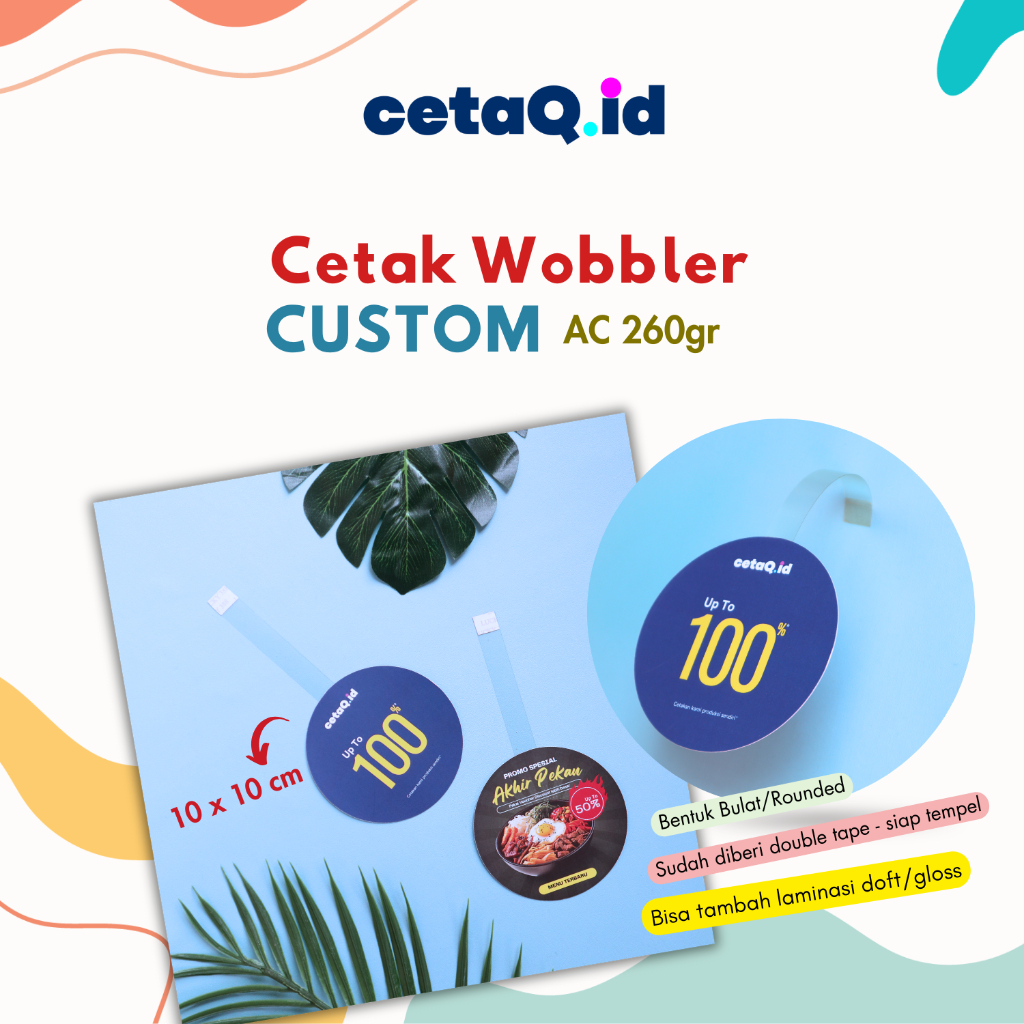 

Cetak Wobbler Promosi Custom, Gantungan Label Tag Promosi, Shelf talker