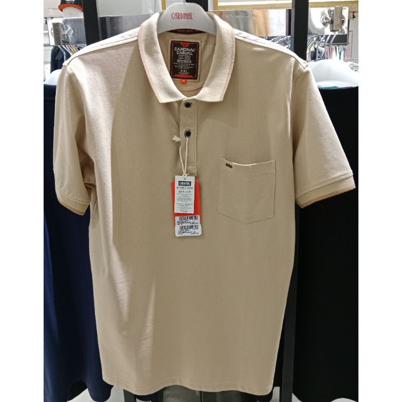 Kaos Cardinal jeans original mens polo shirt EAPAR00384P 12A atasan pria kaos polo khaki kaos kerah 
