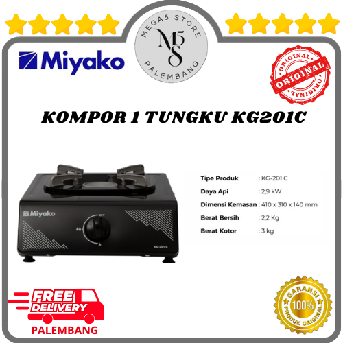 Kompor Miyako 1 Tungku Miyako KG201C/KG101C Kompor Satu Tungku