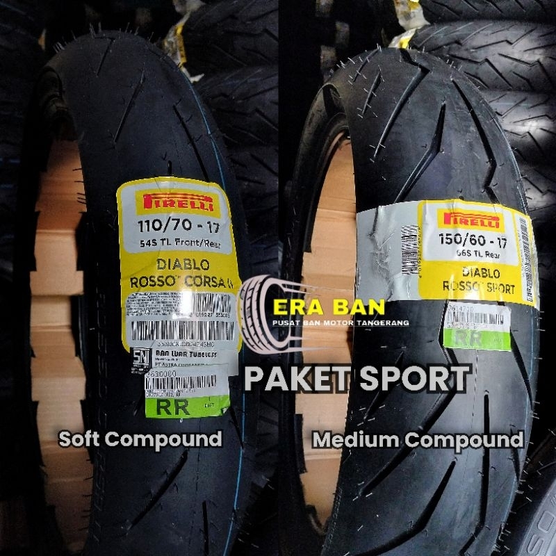 [PAKET SPORT] Pirelli 110/70-17 & 150/60-17 [ Diablo Rosso Corsa 2 & Diablo Rosso Sport ]