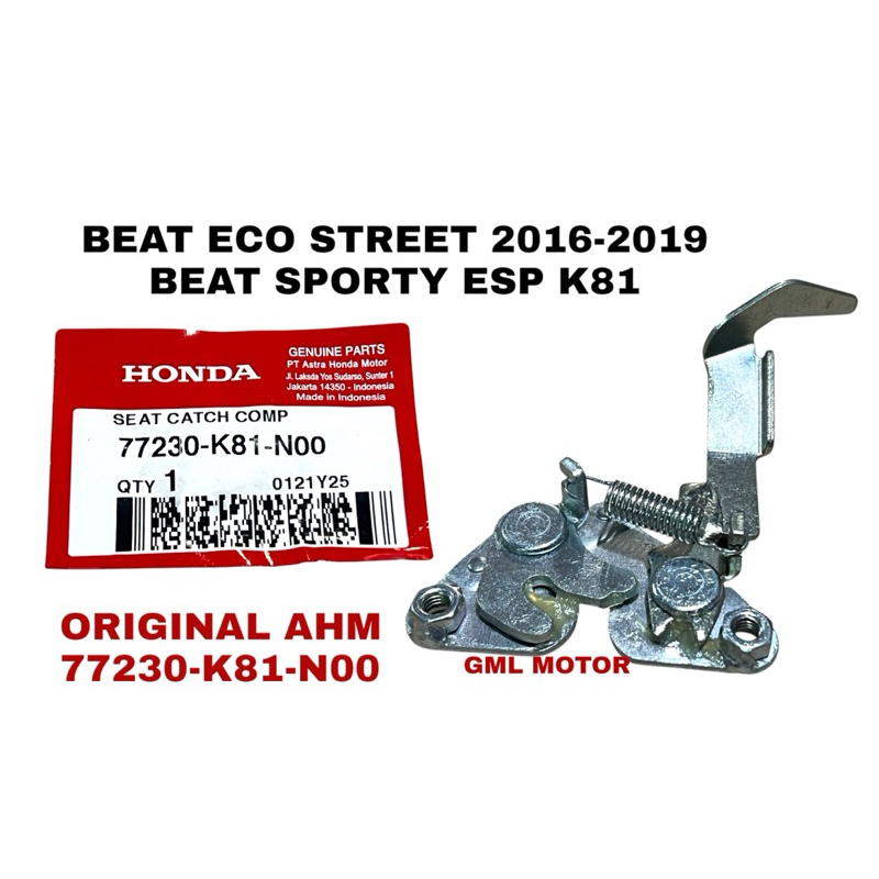 DUDUKAN ENGSEL JEPITAN LAWAN KUNCI JOK KEPITING SADEL BEAT ECO STREET 2016-2019 BEAT SPORTY ESP K81 