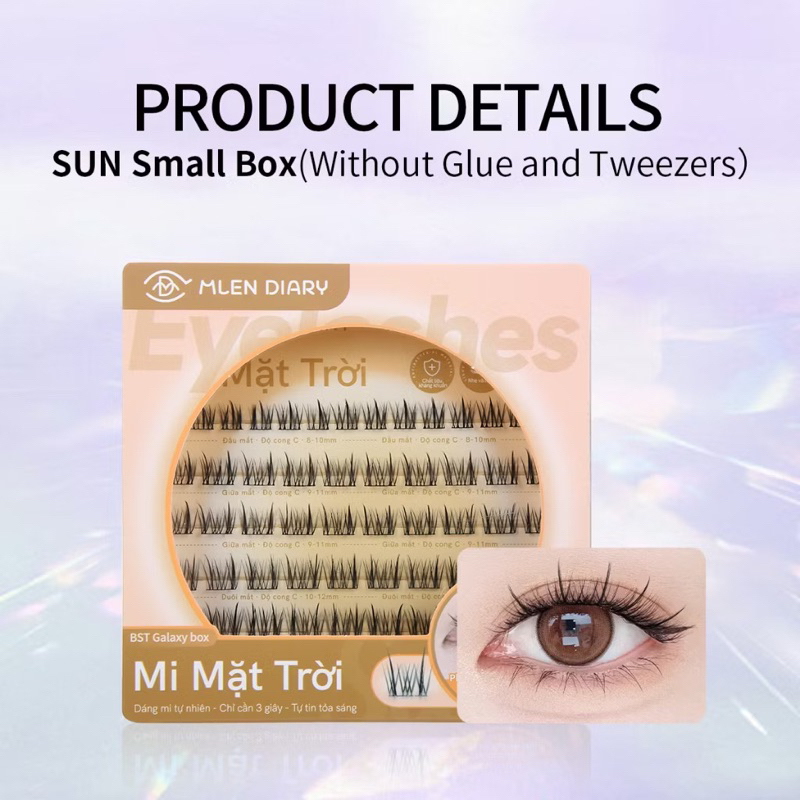 MLEN DIARY Sun Small Box Seri Bulu Mata Palsu Individu