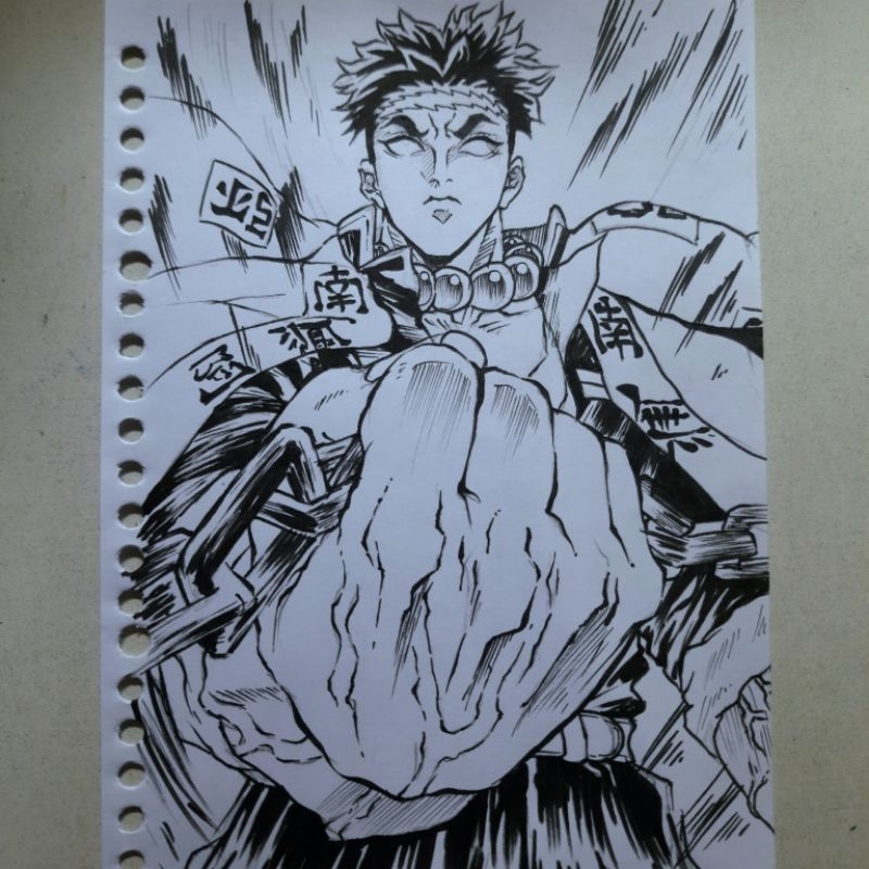 

sketsa gambar gyomei himejima drawing pen A5