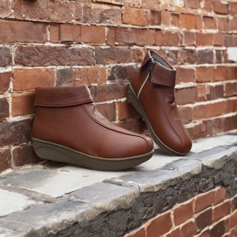 sepatu boots wanita warna coklat//sepatu boots korean style//sepatu cewe