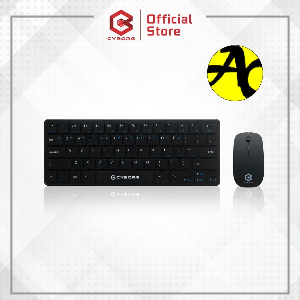 CYBORG CKW-200 Mini Wireless Slim Keyboard & Mouse Combo (Amora Computer)