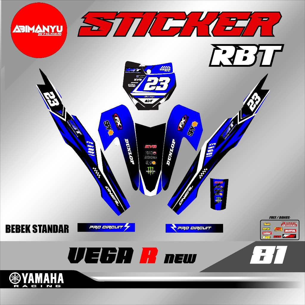 Sticker SETRIPING Semi Fullbody Rbt VEGA R NEW Rbt Motor Trabas ABM / Stiker Rbt VEGA R NEW 81