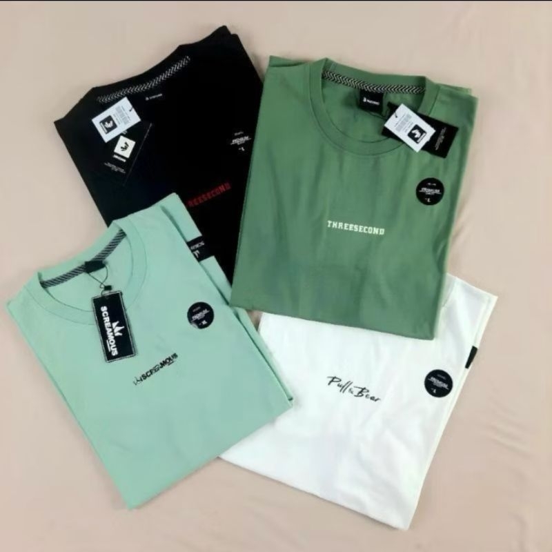 Paket 4 PCS 100RB Kaos Mix Brand Matahari Kaos Pria 4 Pcs 100 Ribu | Kaos Pria Branded new murah gro