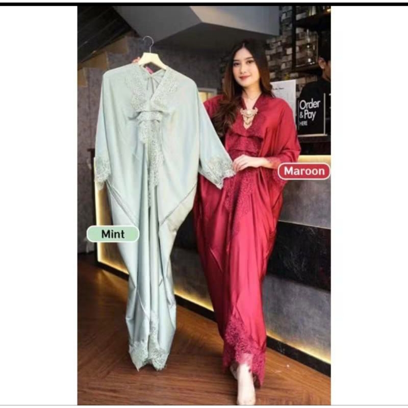 kaftan polos satin Velvet premium wanita - kaftan pesta,kondangan