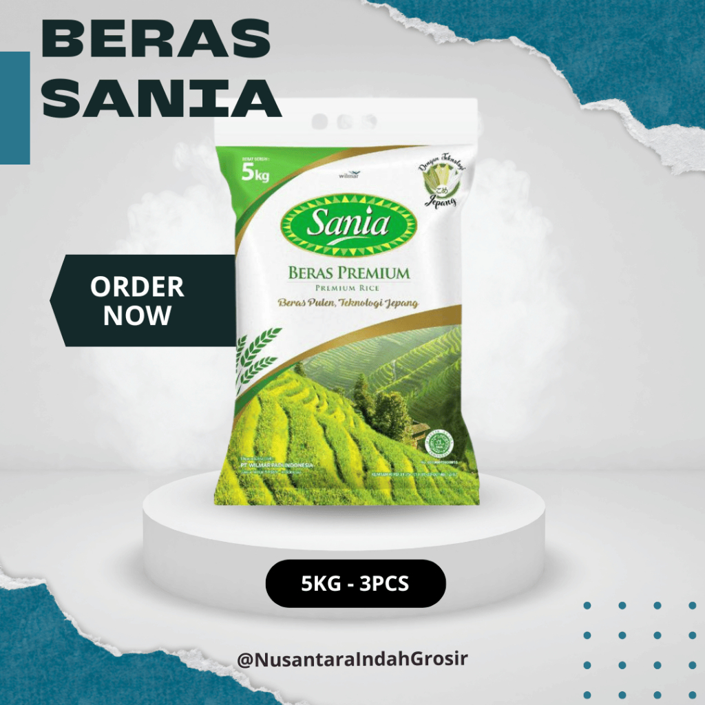 

beras premium pulen kualitas terbaik beras sania, pelikan , pin pin ukuran 5kg
