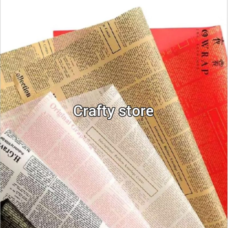 

koran kertas buket cellophane koran