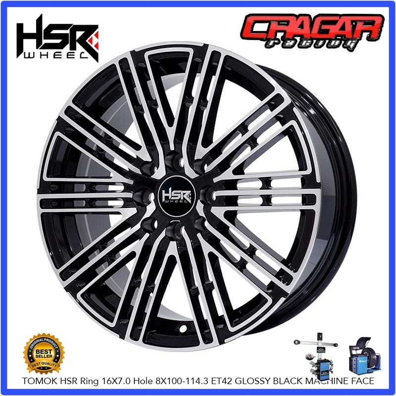 Velg Mobil Hsr Tomok R16 Hole 4 Buat Jazz Vios Yaris Swift Etios Dll - Hsr Tomok R16