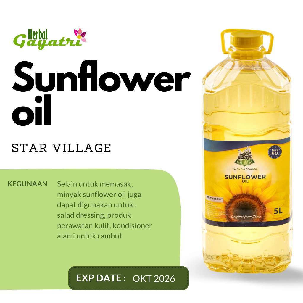 

Star Village Minyak Biji Matahari / Sunflower Oil 5 Liter