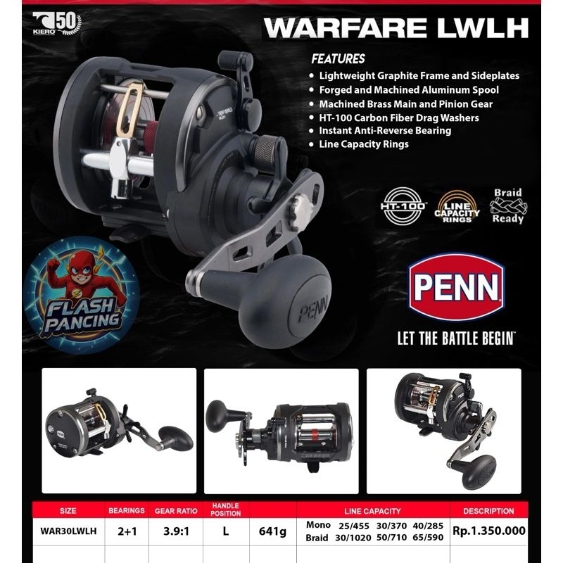 Reel PENN OH WARFARE 15/20/30 LWLH (HANDLE KIRI)
