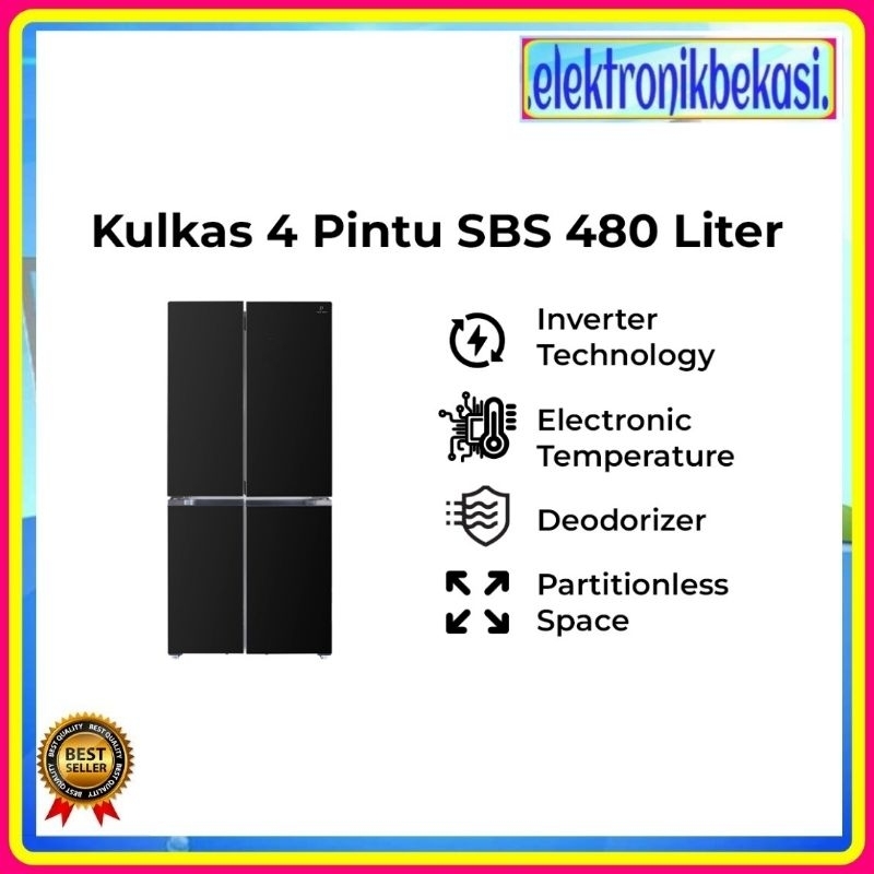KULKAS POLYTRON SIDE BY SIDE PRS 510 X / KULKAS SBS POLYTRON 480 LITER PRS 510 X / POLYTRON PRS510X