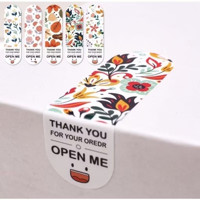 

(RANDOM) 50 Pcs Stiker Label Open Me Thank You For Your Order