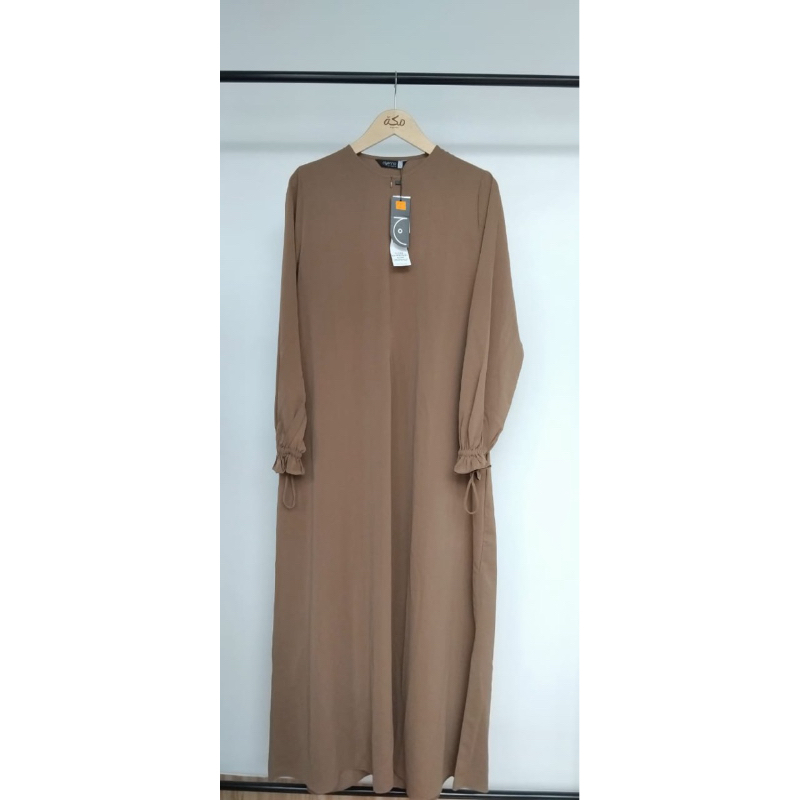 abaya Aljenna Kasya latte size L
