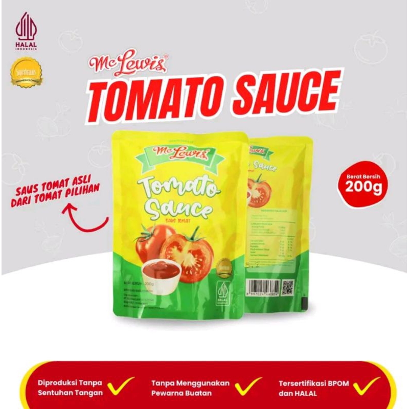 

SAUS TOMAT/ TOMATO SAUCE MC LEWIS 200 GRAM