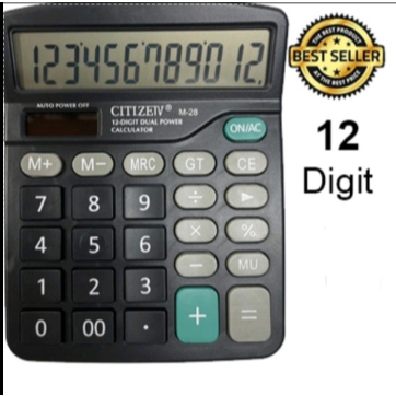 

Kalkulator Citizen M-28 12 Digit - Calculator Check Dual Two Power