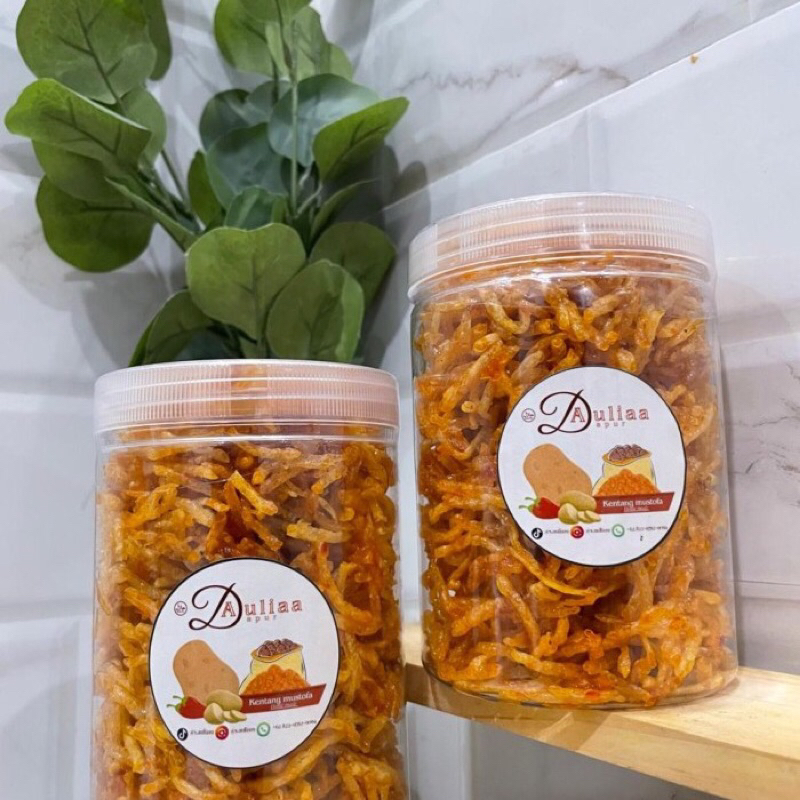 

[Paket beli 2] Kentang mustofa toples 750ml pedas manis enak kriuk halal kualitas premium