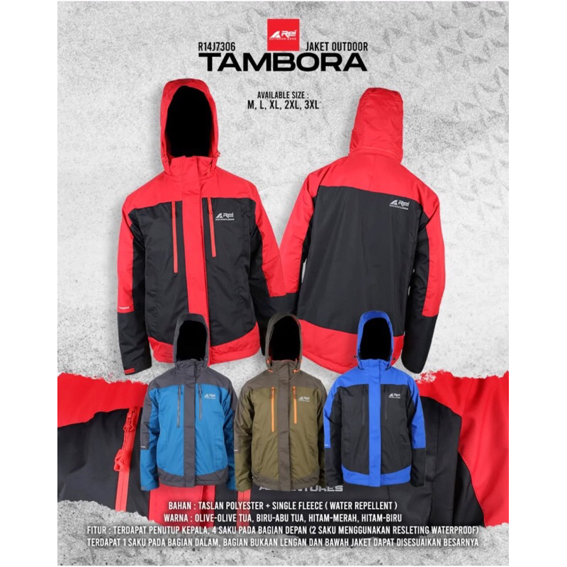 jaket gunung pria tambora arei outdoorgear