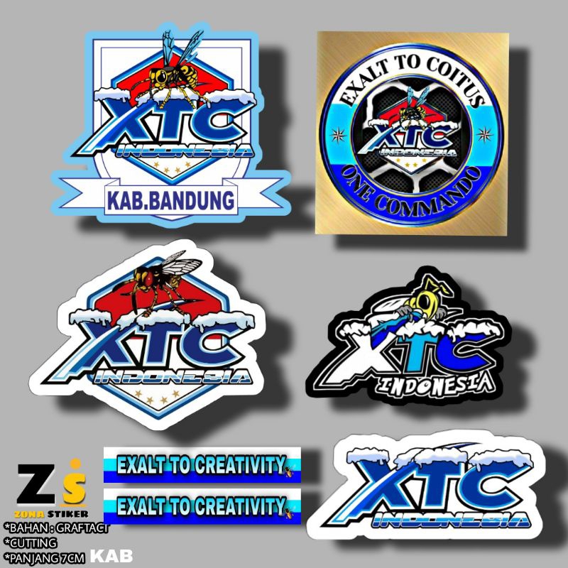 

xtc indonesia aksesoris isi 7pcs stiker kab