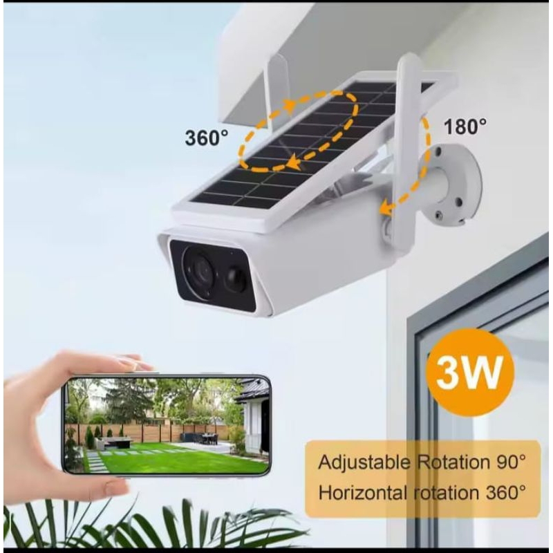 CCTV IP camera Panel cell Outdoor Camera Tahan air FHD 1080p baterai tahan lama App icsee tenaga mat