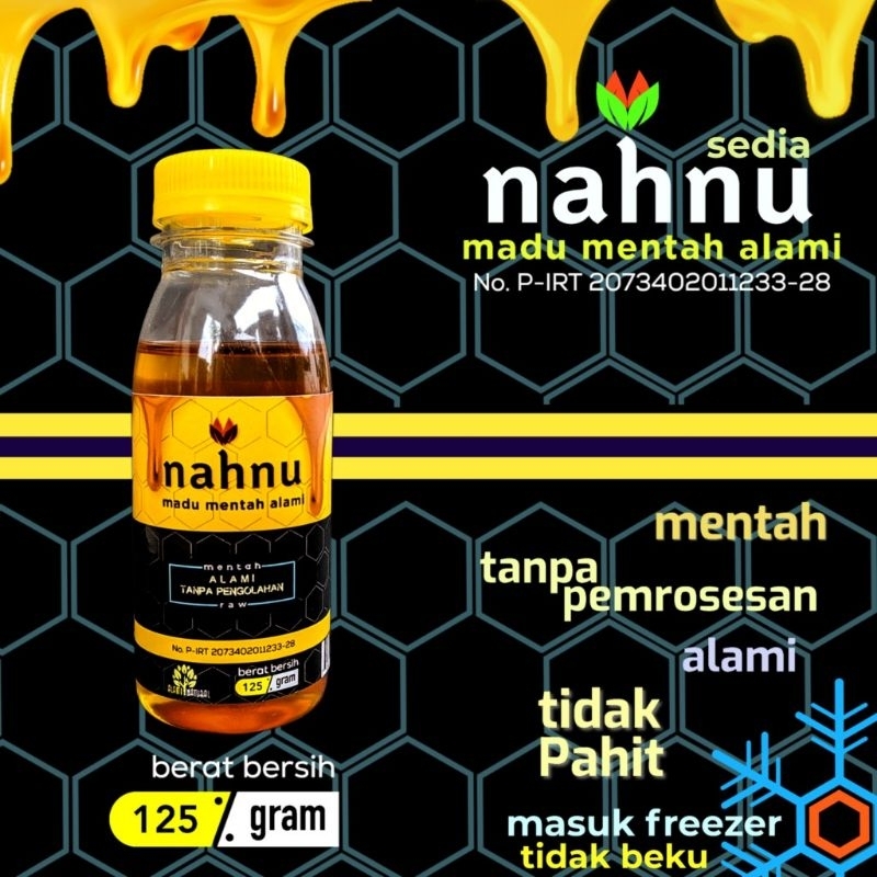 

Madu nahnu madu mentah alamii, masuk freezer tidak beku, tidak pahit 125g