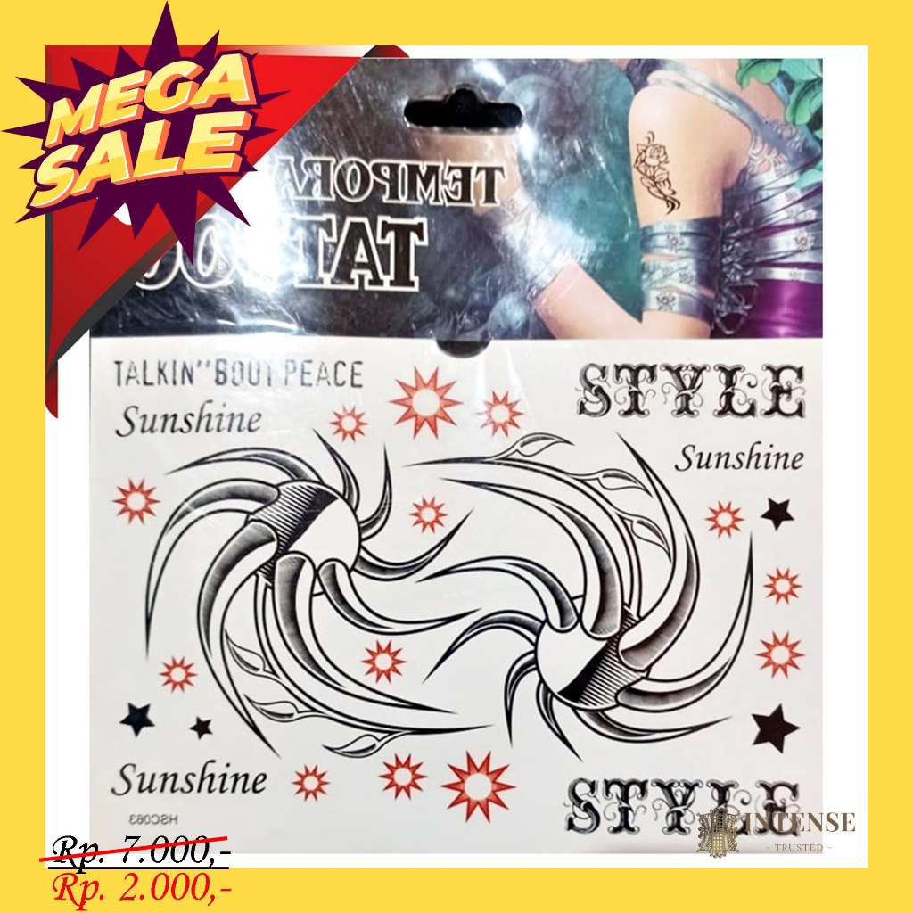 STIKER TATO GOTHIC SZHJ122880 / TEMPORARY TATTOO STICKER (900438001)