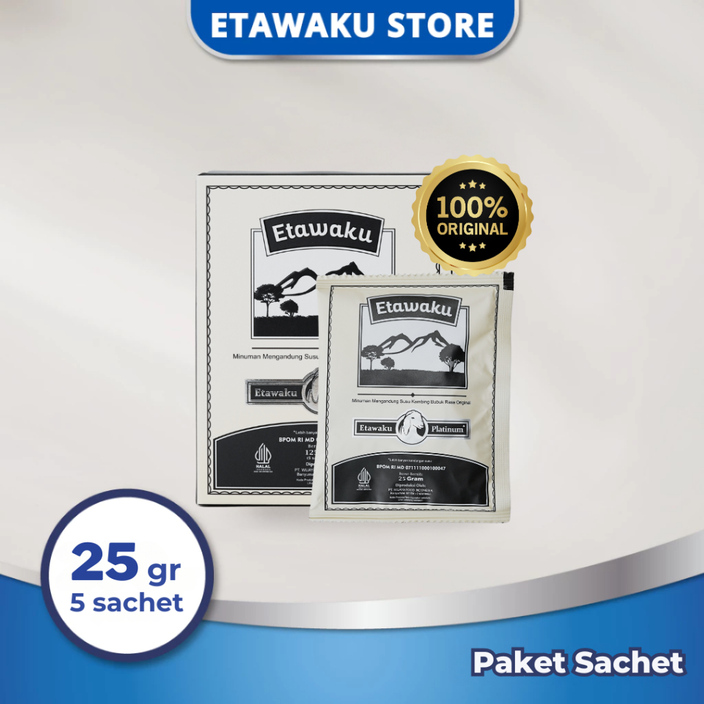 

Susu Etawaku Platinum Sachet Susu Etawa Asma Original 1 Box (5x5gr)