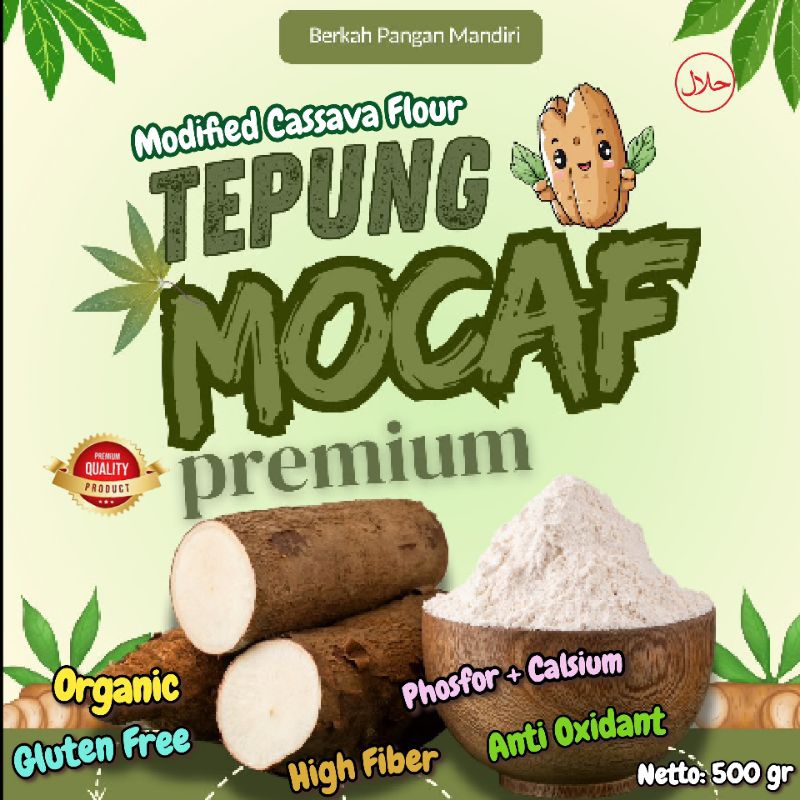 

AL EL RA - Tepung Mocaf Premium/Gluten Free/Cassava Flour/Terigu Singkong/Tepung Diabetes/Terapi Lambung/500gr