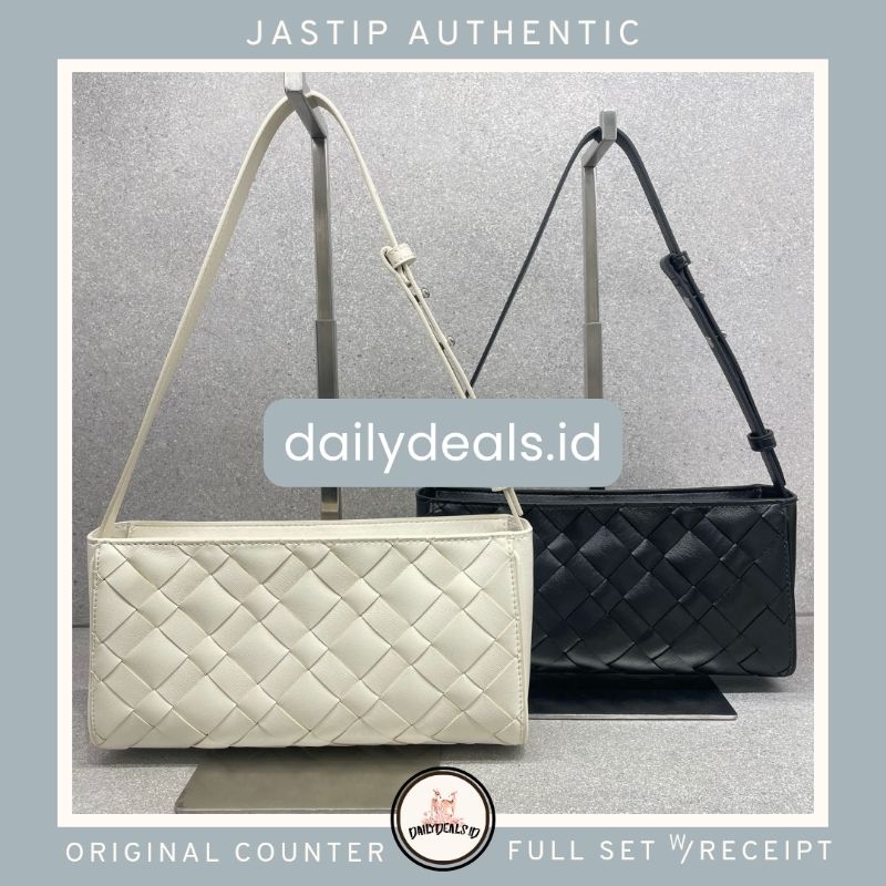 #2-20271571 Ivette Shoulder - Jastip CK ORIGINAL COUNTER WOVEN ELONGATED BAG TAS ANYAM ANYAMAN STORE