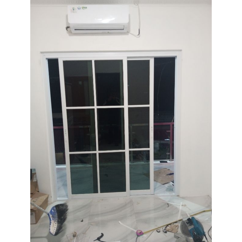pintu sliding kaca aluminium