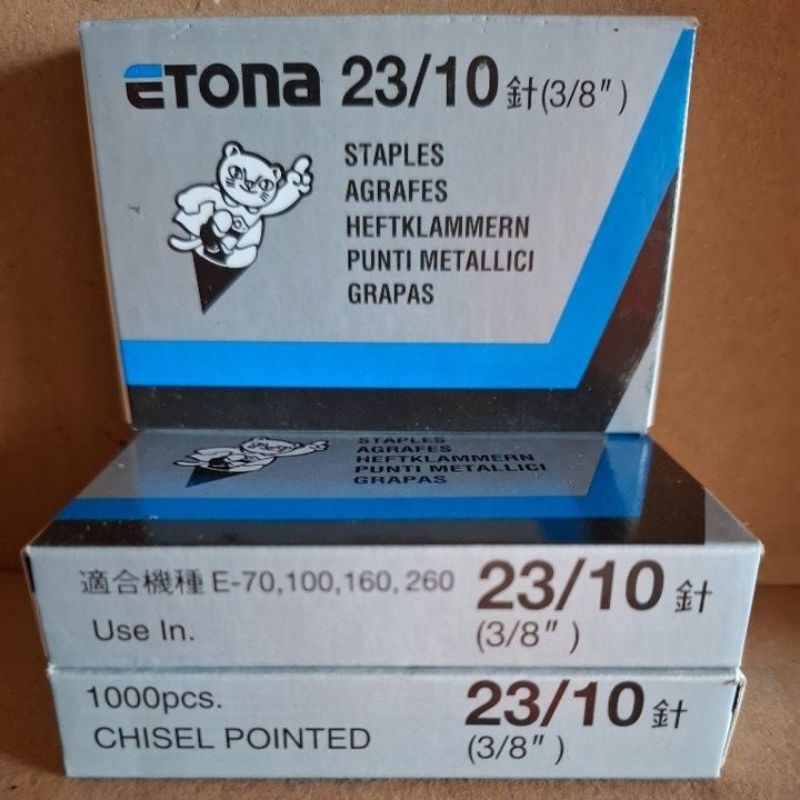 

(pcs) isi staples etona23/10 1pcs (1000x dipakai)