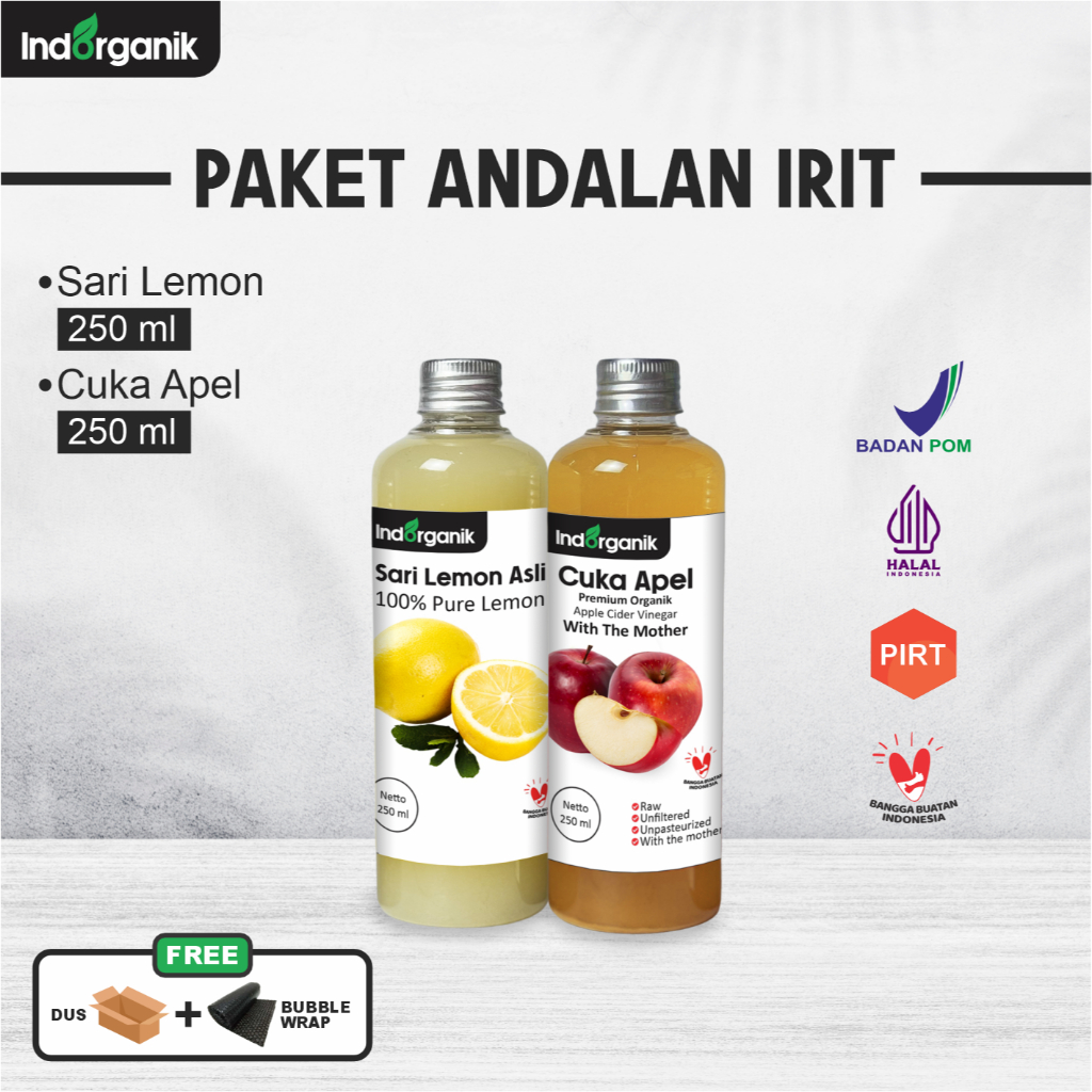 

Indorganik - Paket Diet Detox - Sari Lemon Murni 250 ml Cuka Apel Original 250 ml
