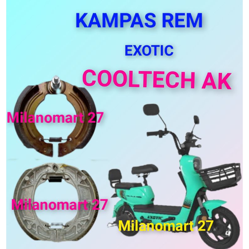 kampas rem exotic cooltech AK kampas rem sepeda listrik exotic cooltech AK