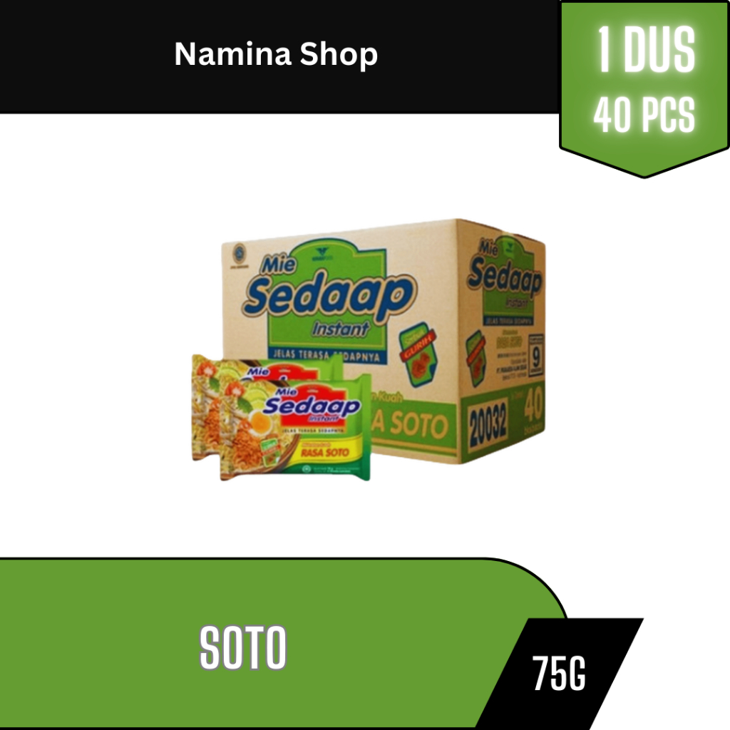 

SEDAAP MIE MI INSTAN SOTO 75G - 1 DUS - BANDUNG