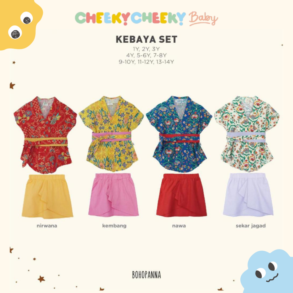 Bohopanna Kebaya Set / Kebaya Set Anak / Setelan Kebaya Anak