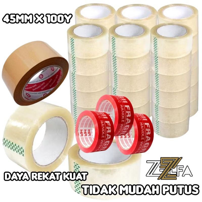 

ISOLASI LAKBAN FRAGILE 1 ROLL ISI 6 PCS 45 MM X 100 YARD