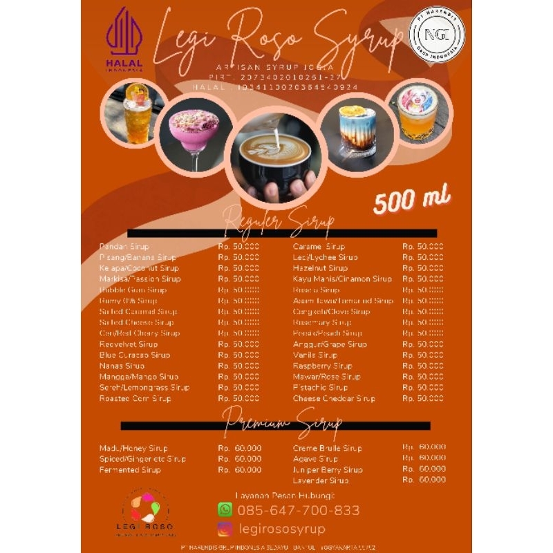 

Reguler Sirup Legi roso