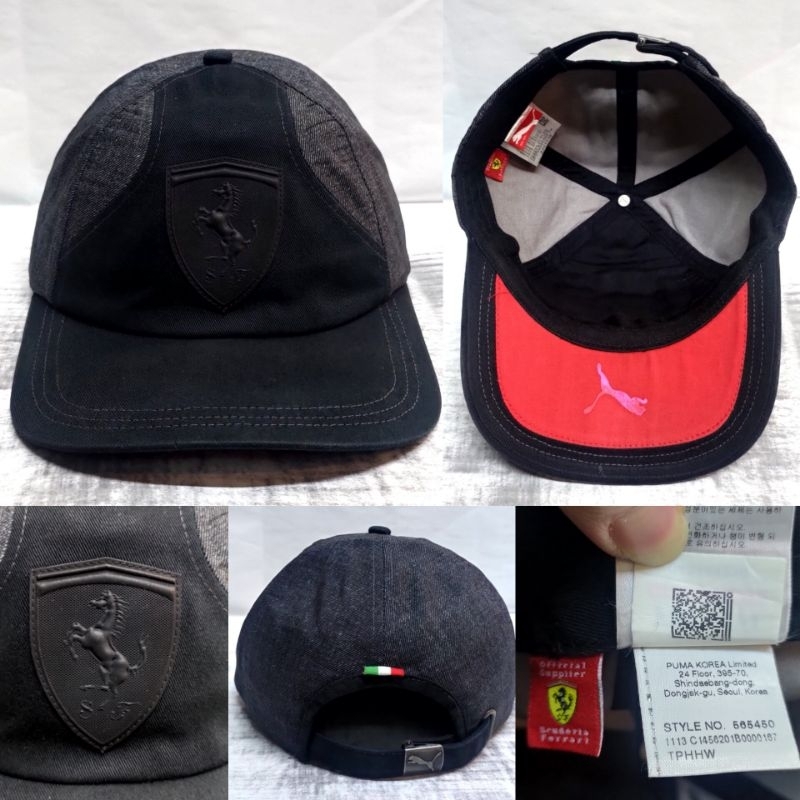 Topi Rare Vintage FERRARI Scuderia x PUMA 5Panel Authentic Original Second PL