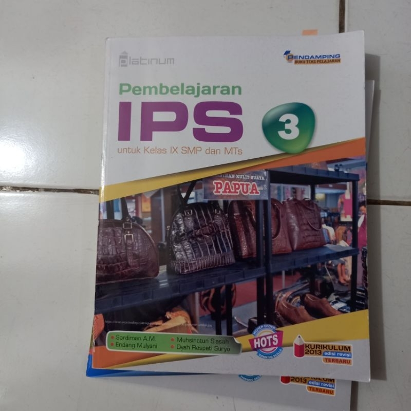 Buku Pembelajaran IPS untuk SMP KELAS IX [platinum] kurikulum 2013 edisi terbaru