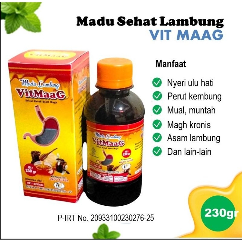 

Madu sehat lambung VitMaag madu asam lambung dan magh isi 230 gram