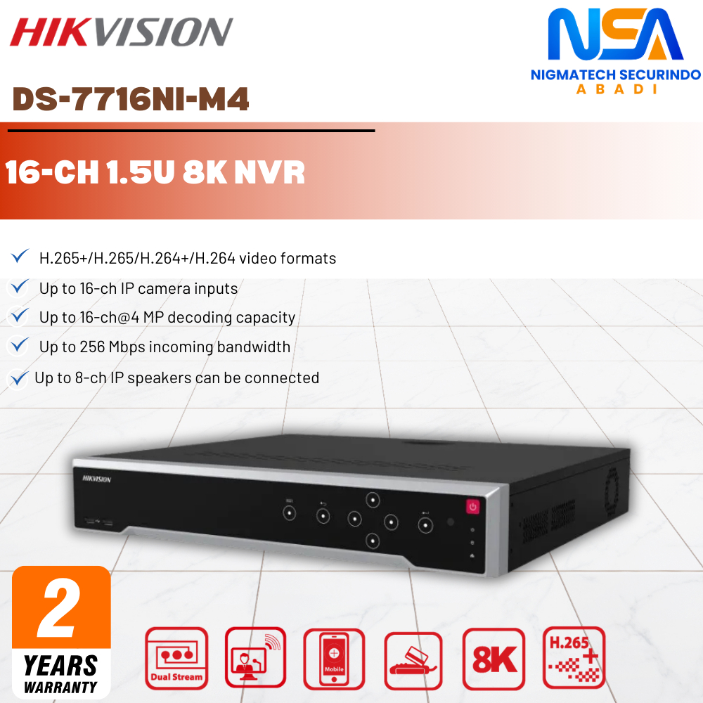 HIKVISION 16-CH 1.5U 8K NVR