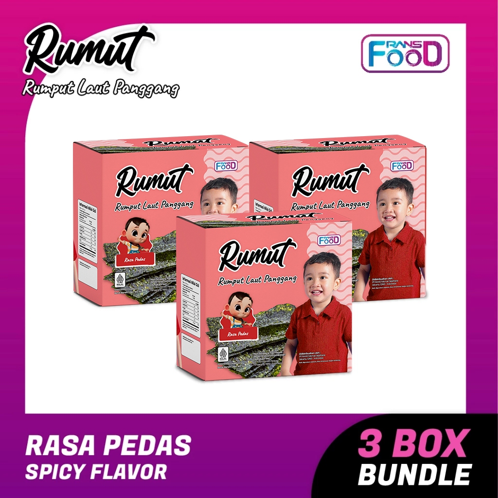 

Rumut Panggang Rasa Pedas 4gr - Bundling 3 Box