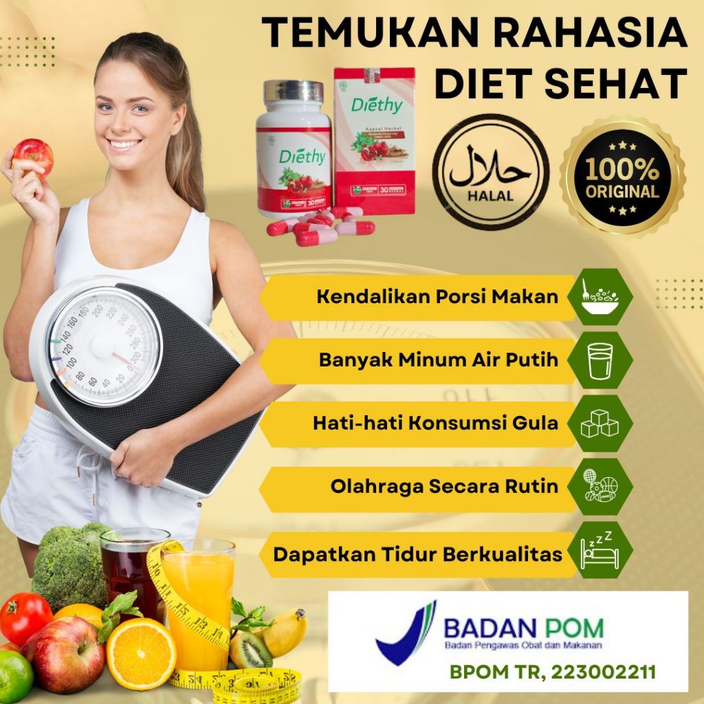 [ PELANGSING ] DIETHY Slimming Herbal Original BPOM HALAL | Pelangsing Alami | Pelangsing herbal
