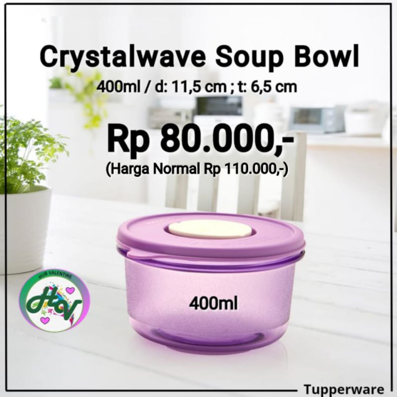 Tupperware Crystalwave Soup Bowl