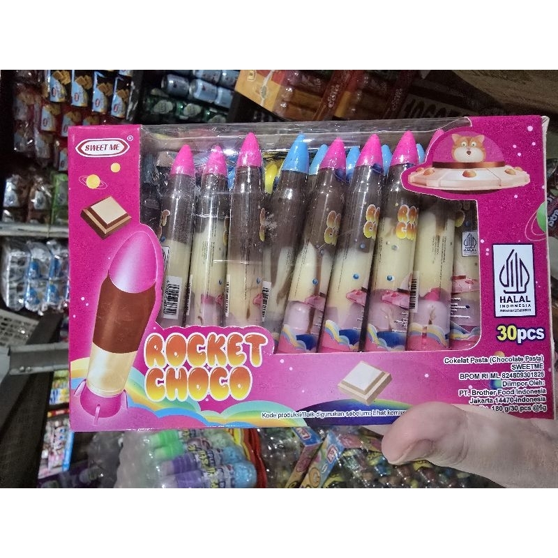 

Coklat Cemilan Snack Roket Rocket Choco Mainan Anak Murah (isi 30 pcs)