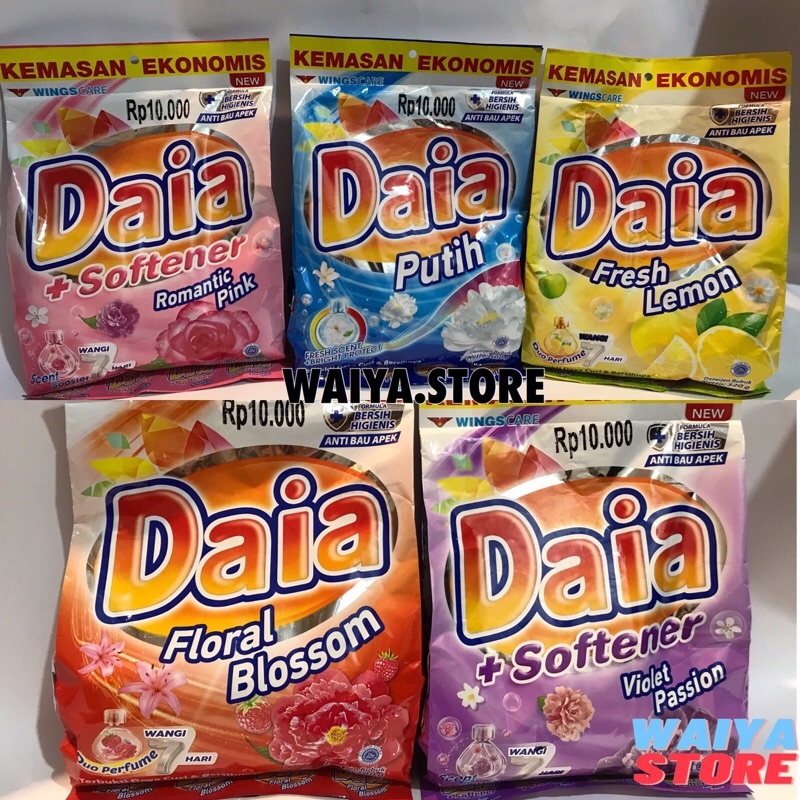 DAIA DETERGENT BUBUK 520/500 GR 10.000AN PACKAGING