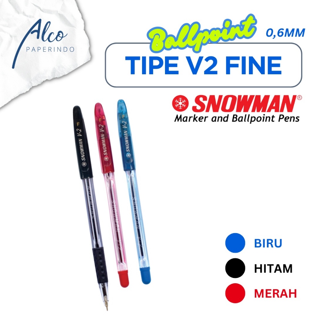 

Grosir Bolpoint Snowman V2 0,6mm Hitam HIGH -GRIP FINE POINT